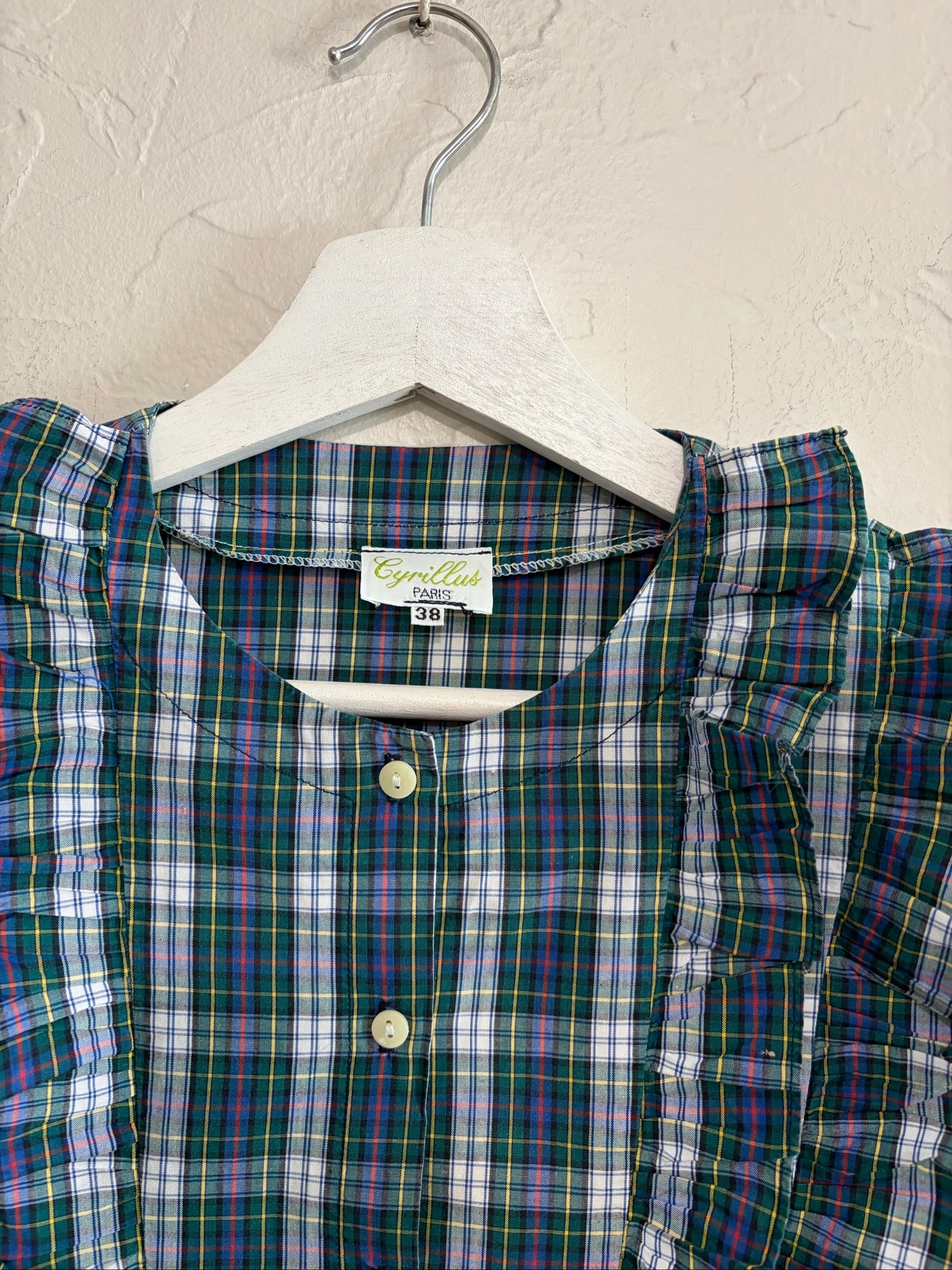 Sleeveless ruffled shirt blouse Cyrillus size 38 – photo 2